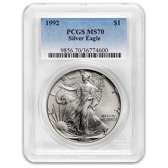 1992 Silver American Eagle MS-70 PCGS 1992 Silver American Eagle MS-70 PCGS